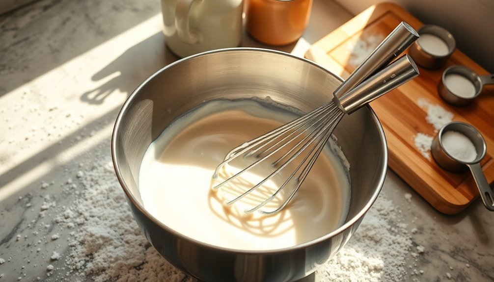 whisk wet ingredients thoroughly