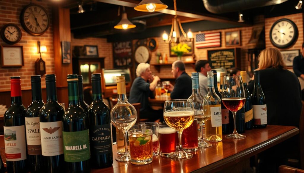 wines and beers in American cuisine