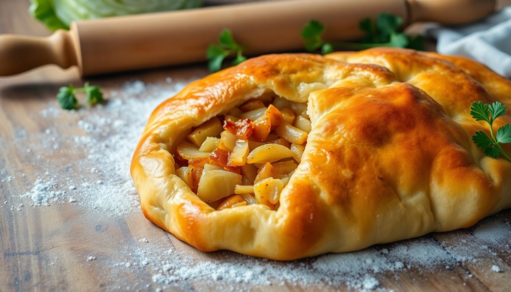 yeast pie filled cabbage