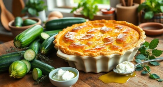 zucchini filled savory pie