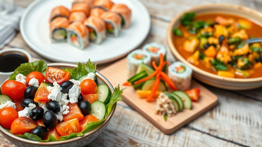 healthy international lunch options