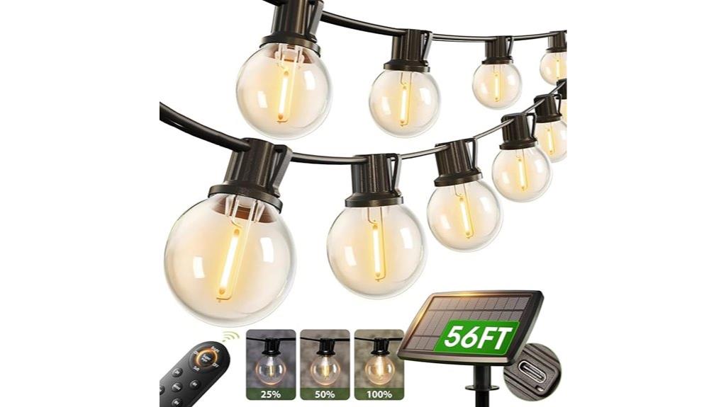 56ft solar string lights