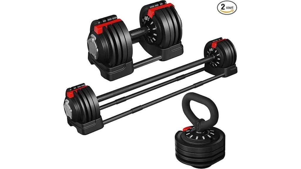 adjustable dumbbell set tray