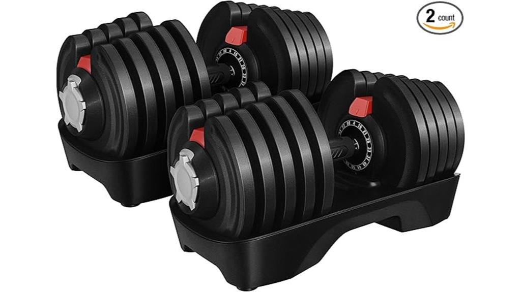 adjustable dumbbell with tray