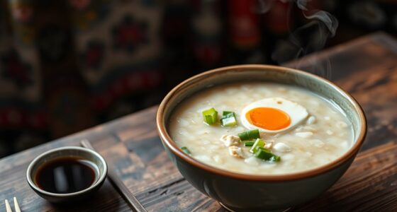 asian breakfast rice porridge