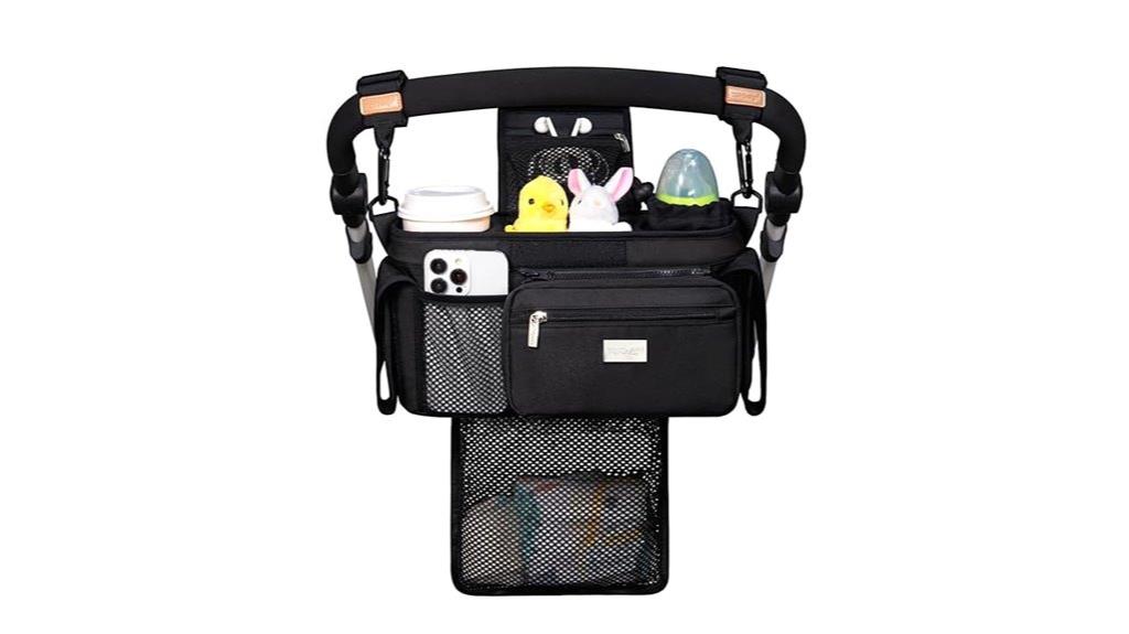 baby stroller organizer with cup holders