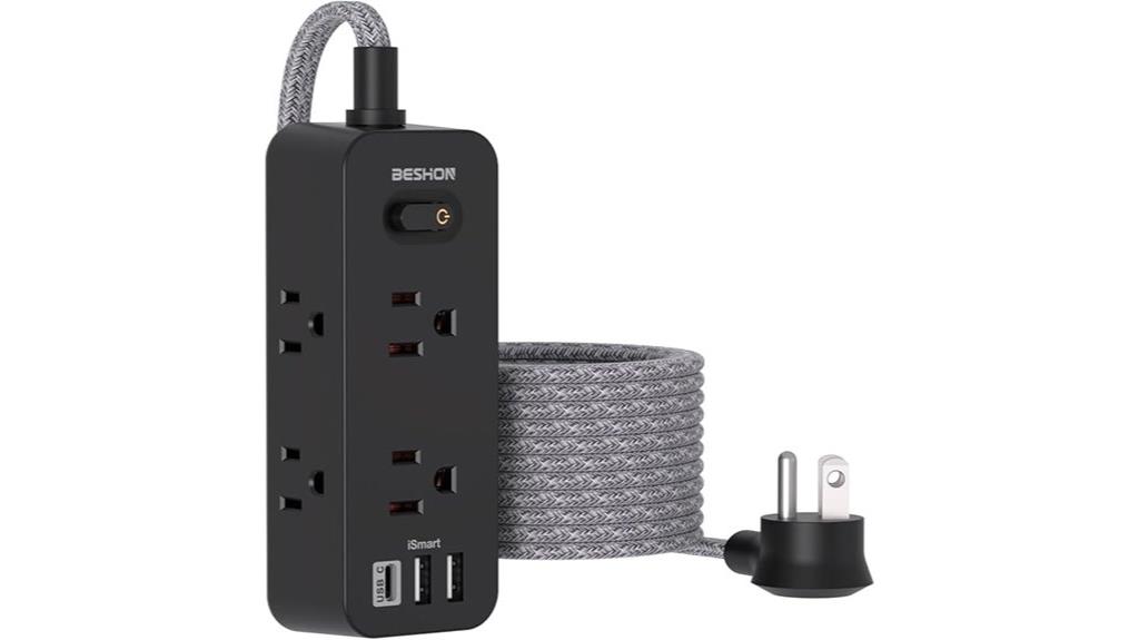 black power strip with usb