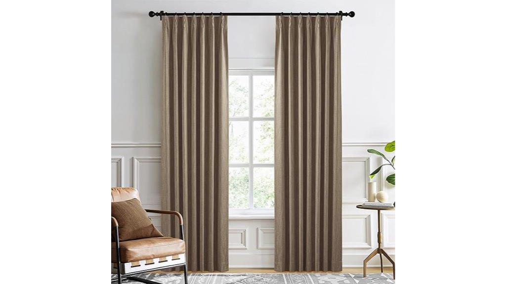 blackout faux linen curtains