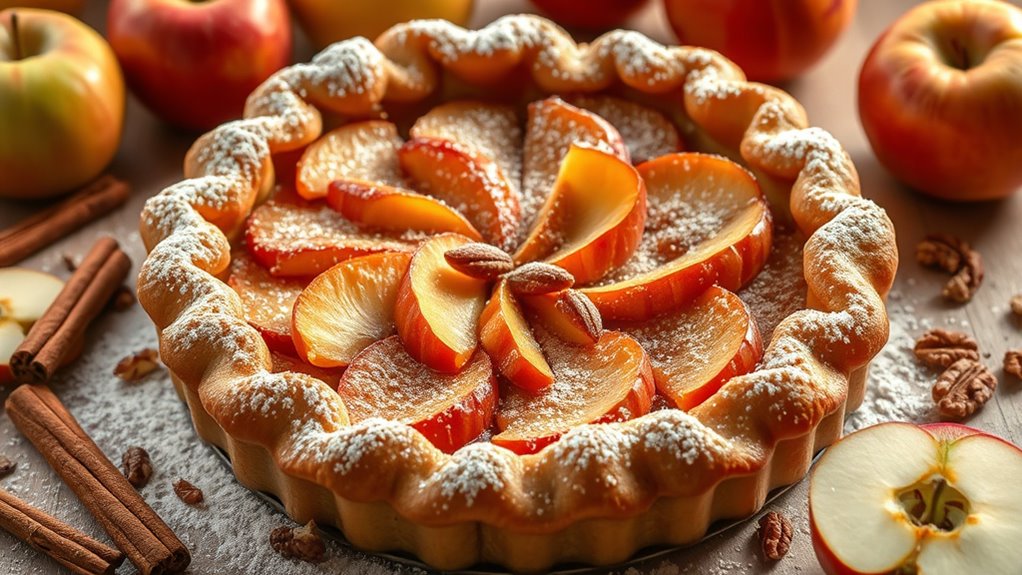 buttery crust layered apples