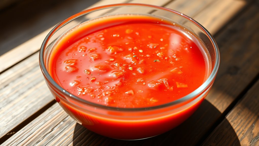 chilled tomato soup texture