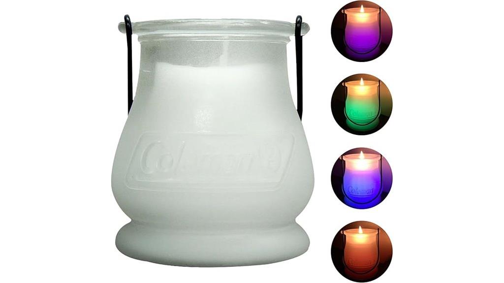 color changing citronella outdoor candle