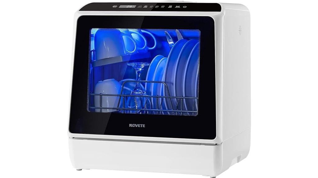 compact countertop dishwasher with water tank