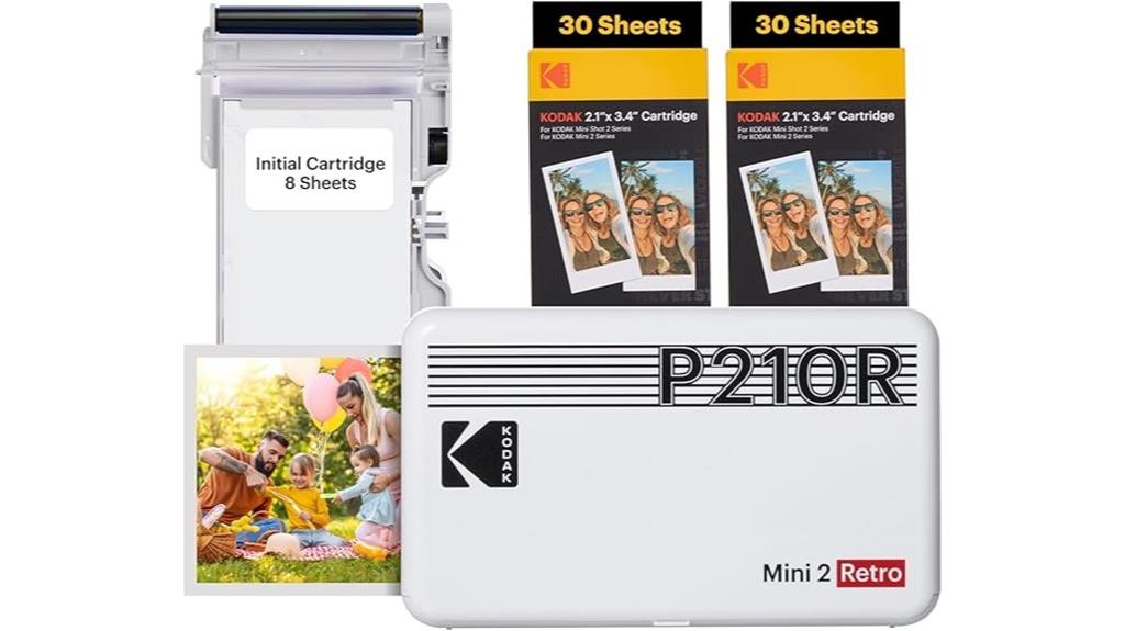 compact retro photo printer
