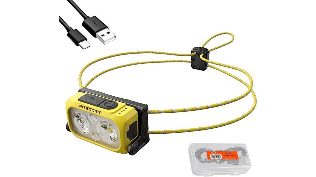 compact usb c rechargeable headlamp