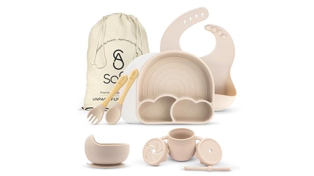 complete silicone baby feeding set