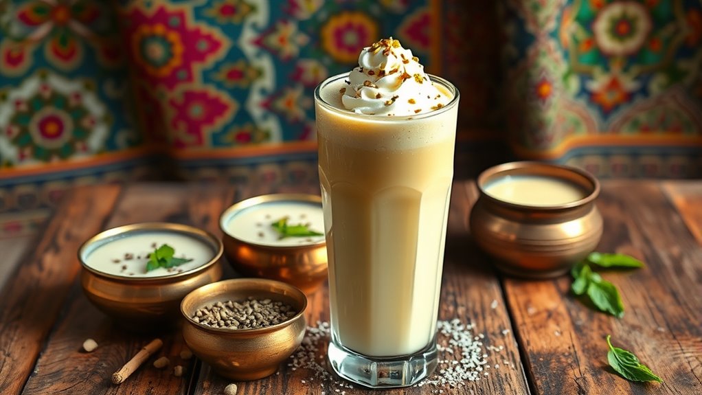 creamy aromatic yogurt beverage