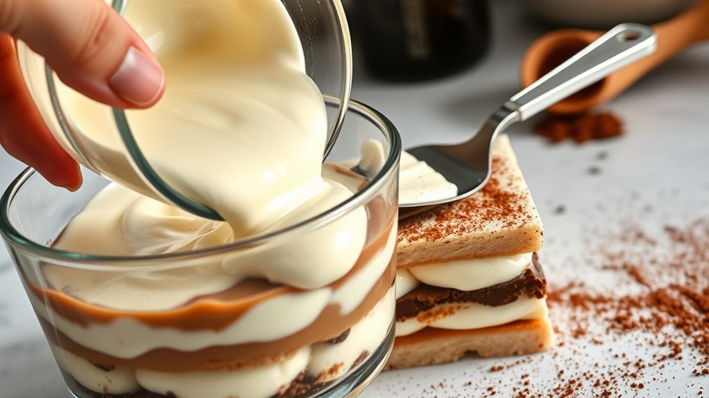 creamy smooth mascarpone mixture