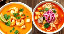 curry and asam laksa
