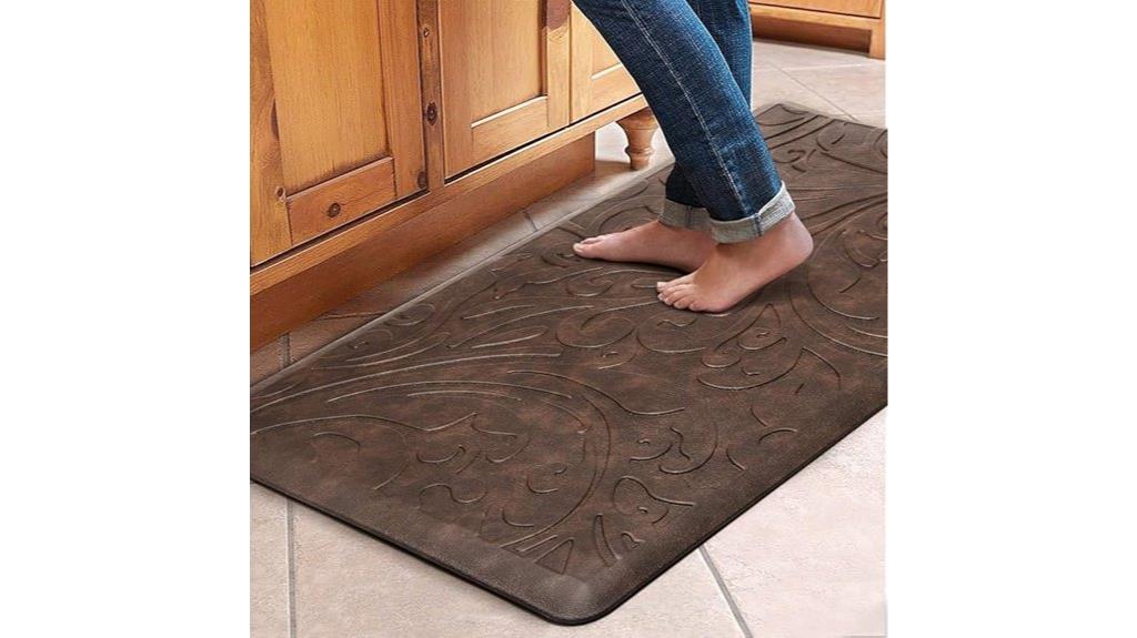 cushioned brown kitchen mat