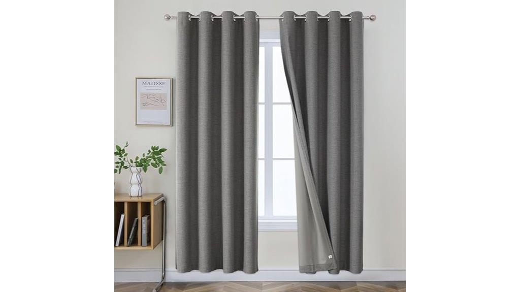 dark grey 90 inch curtains