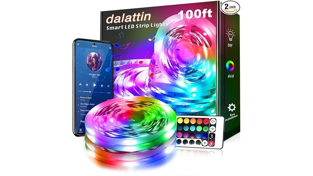 dual 50ft rgb led strips