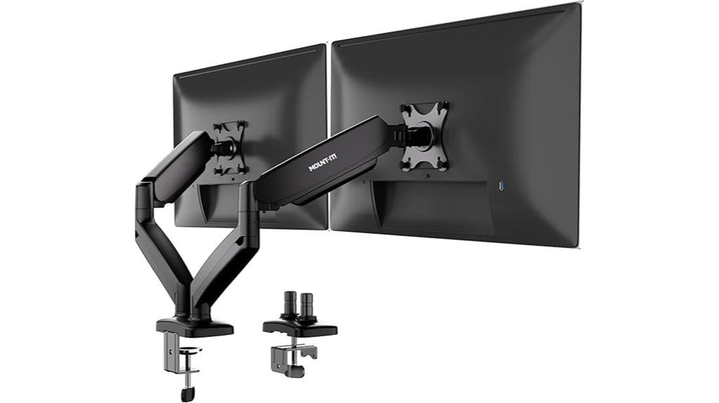 dual gas spring monitor mount