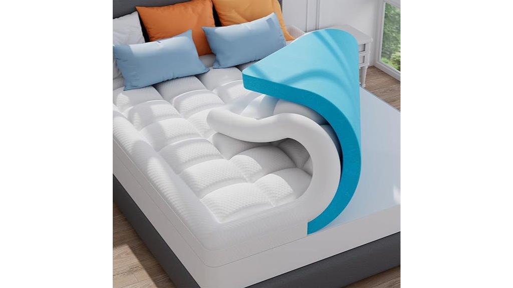 dual layer memory foam topper