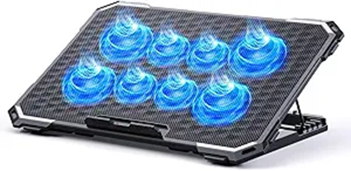 eight fan laptop cooling stand