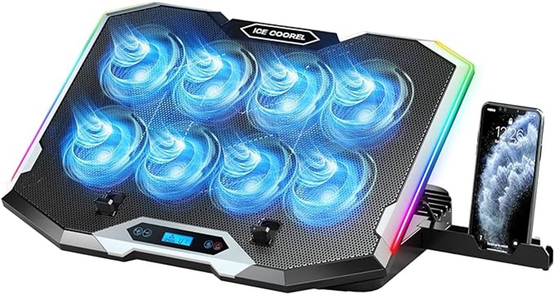 eight fan rgb cooler
