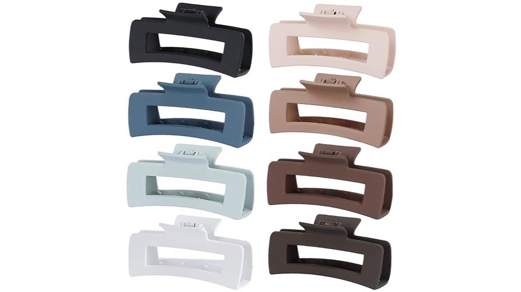 eight non slip hair claws