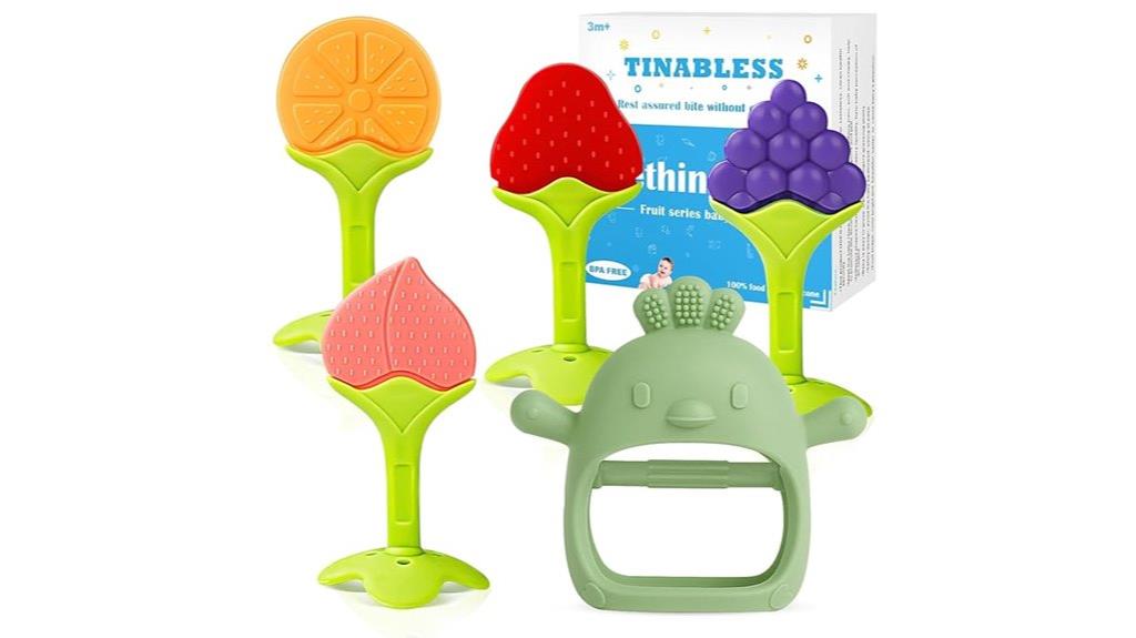 five baby teething toys