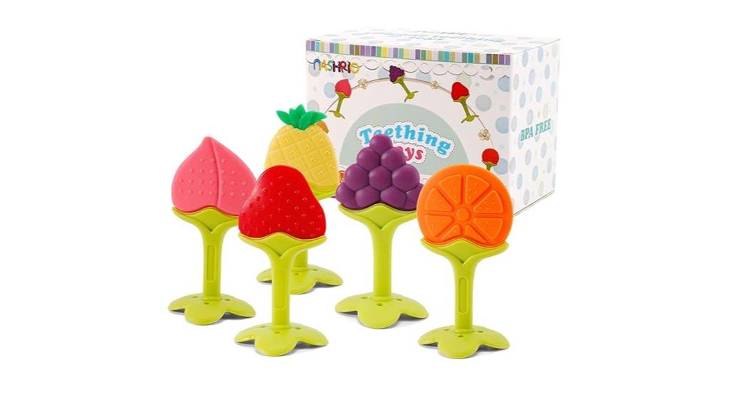 five baby teething toys