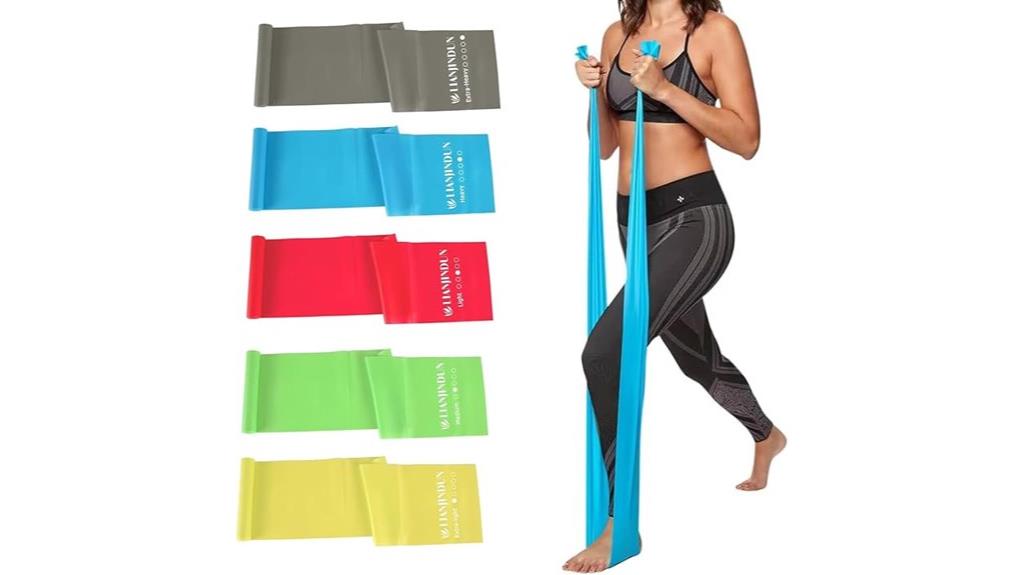 five piece exercise bands