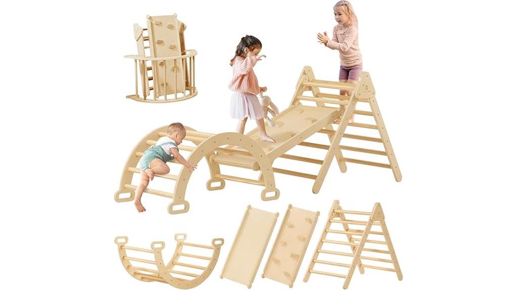 foldable pikler climbing set