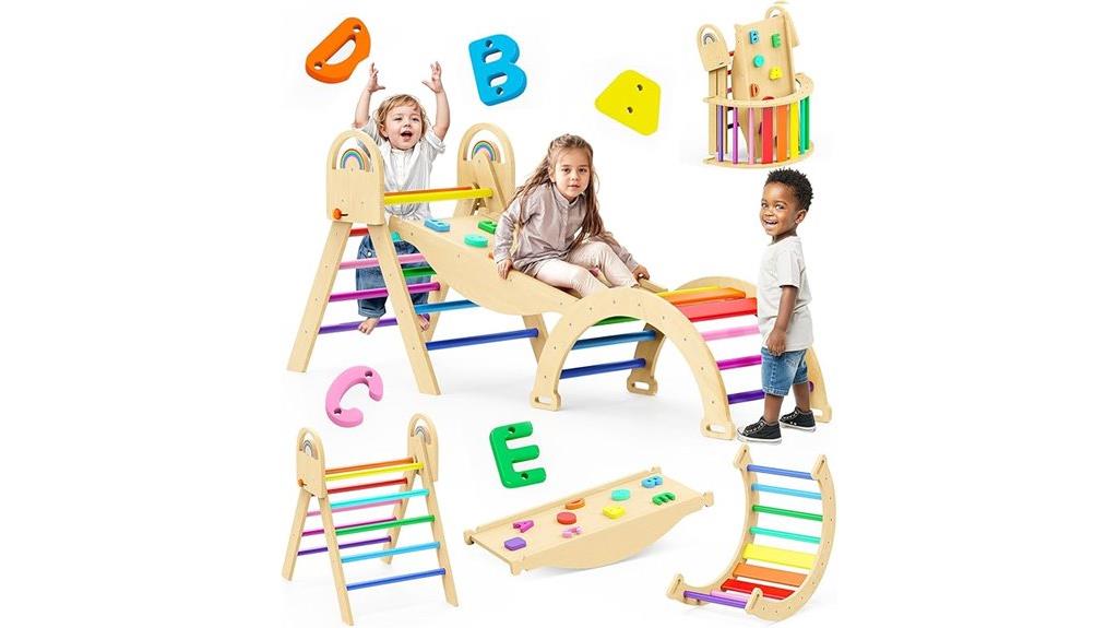 foldable wooden climbing set