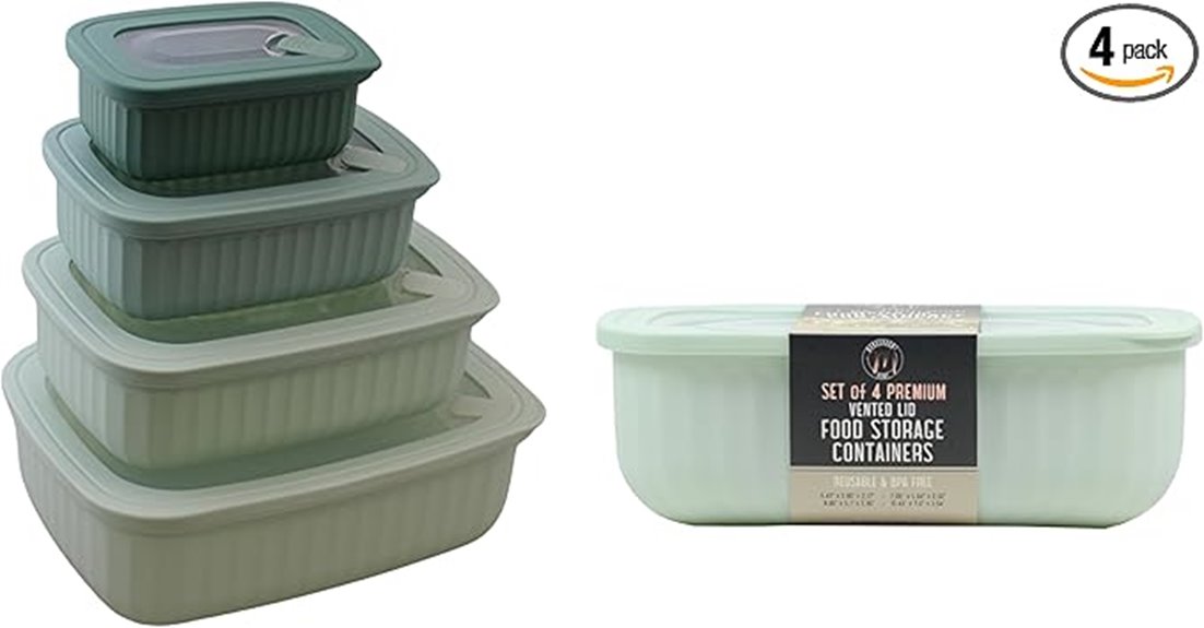 four bpa free food containers