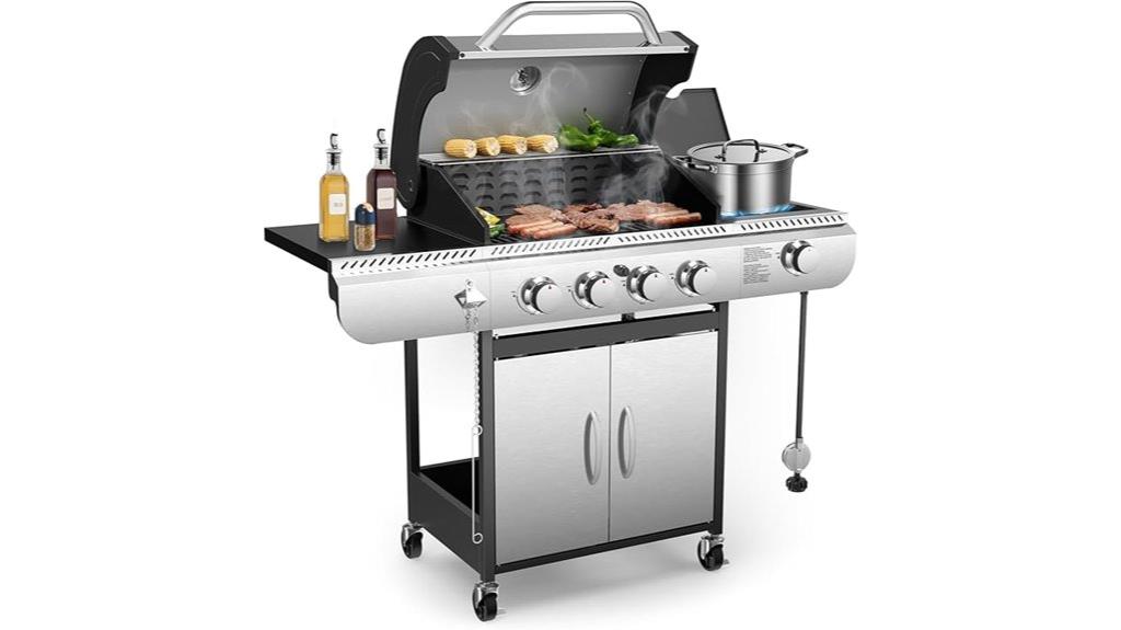 four burner gas grill