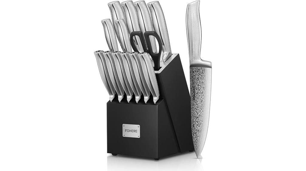 four piece stainless knife set
