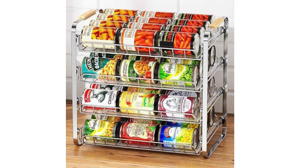 four tier kitchen can organizer