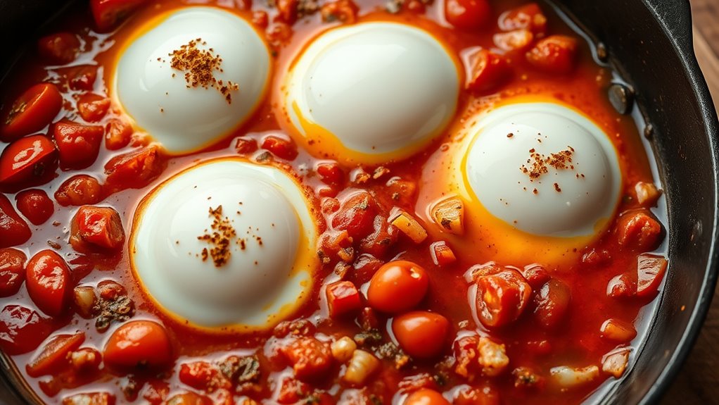 fresh tomatoes eggs spices