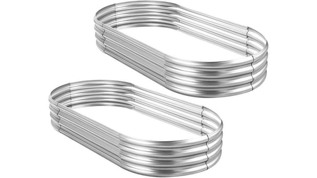 galvanized garden bed set