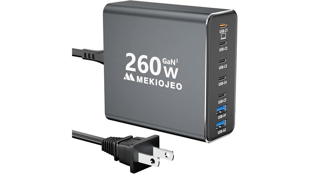 gan 7 port usb charger