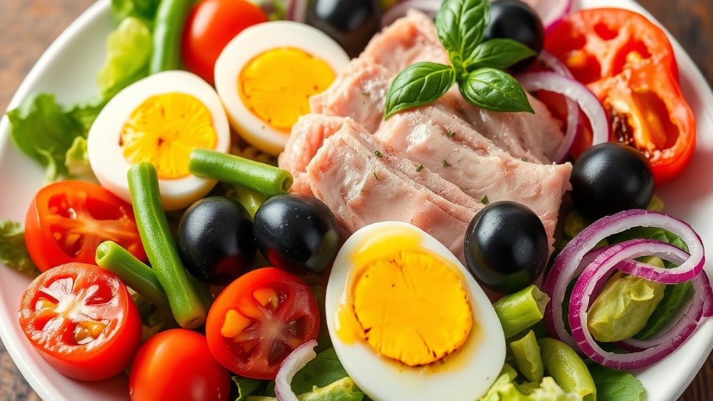 garnishes enhance salad presentation