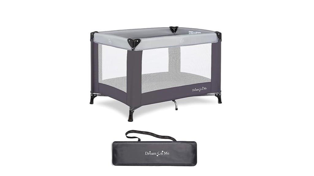 grey portable playard