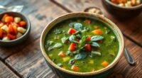 healthy leafy green soup
