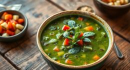 healthy leafy green soup