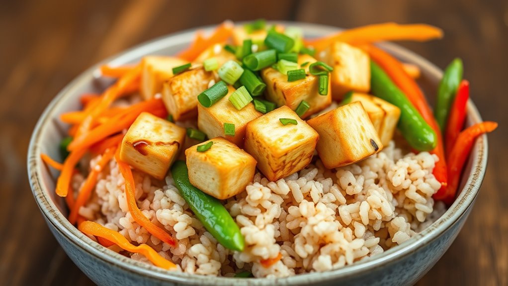healthy plant based asian bowl