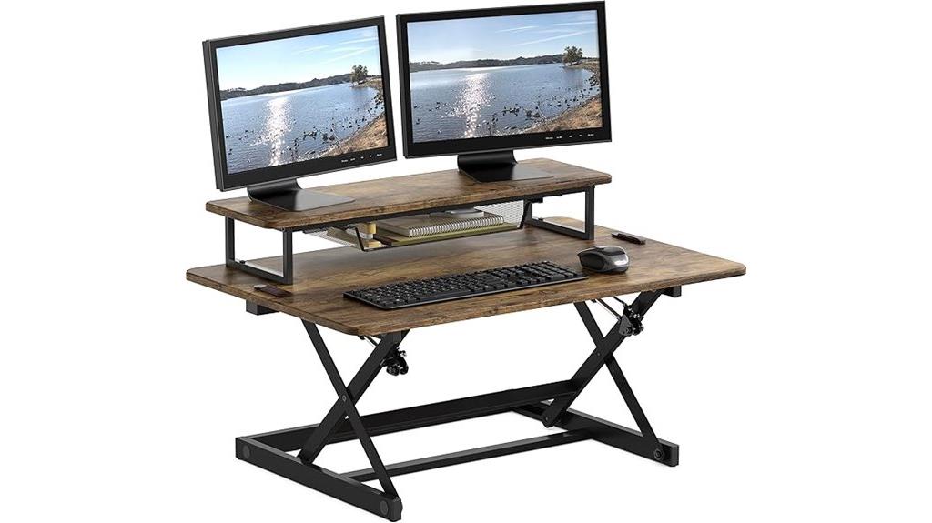 height adjustable desk converter