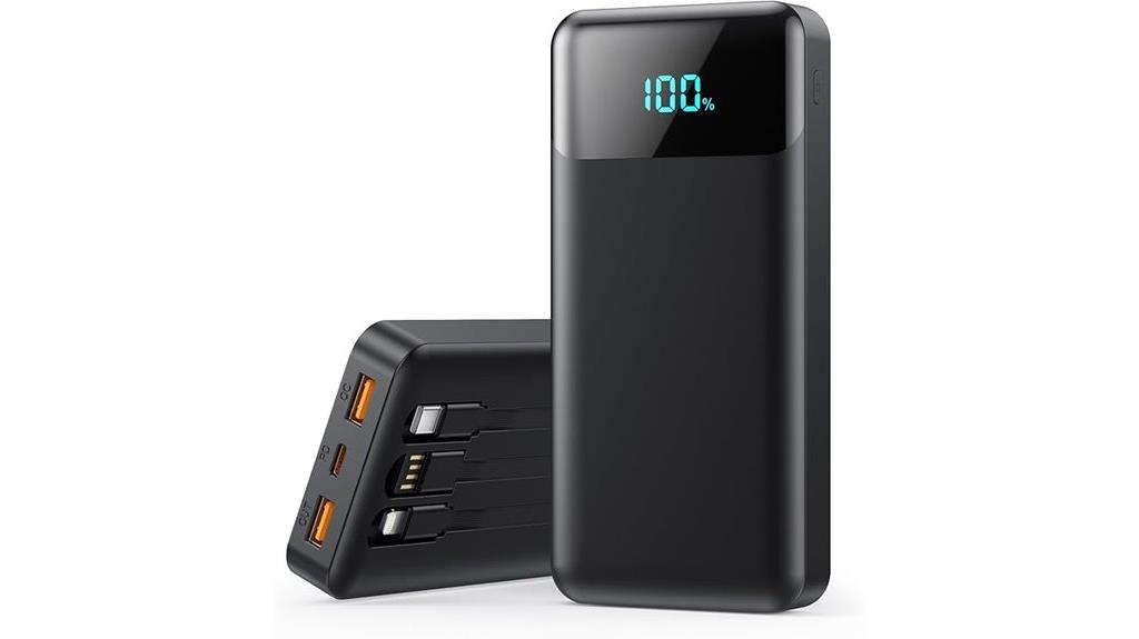 high capacity multi cable power bank
