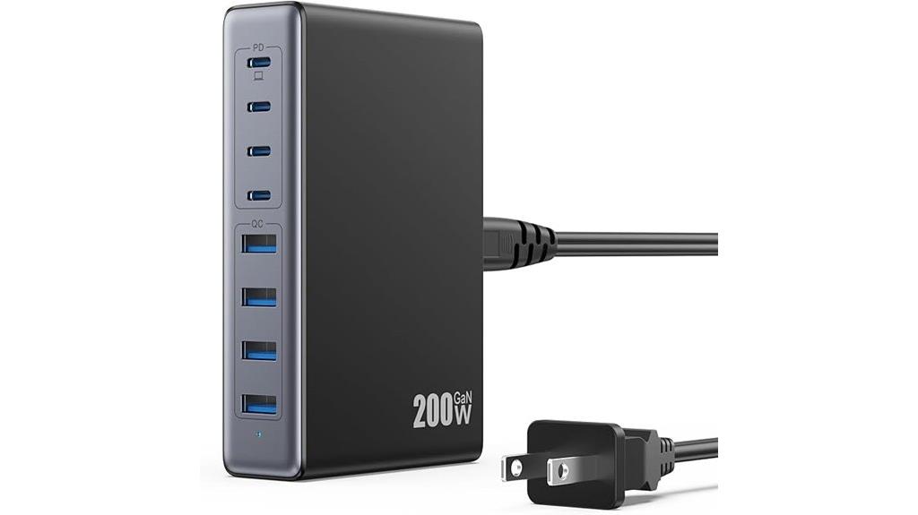 high power 8 port gan charger